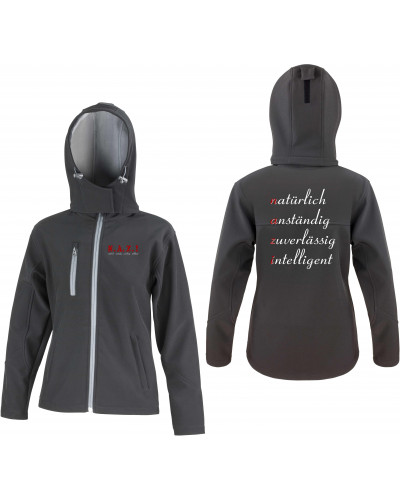 Bestickte Damen Softshell Kapuzenjacke (NAZI)