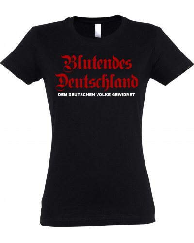 Damen T-Shirt (Blutendes Deutschland)