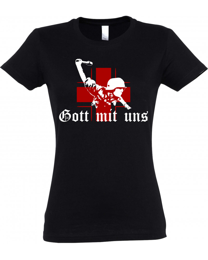 Damen T-Shirt (Gott mit uns, Soldat)