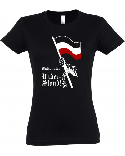 Damen T-Shirt (Nationaler Widerstand, Fahne)
