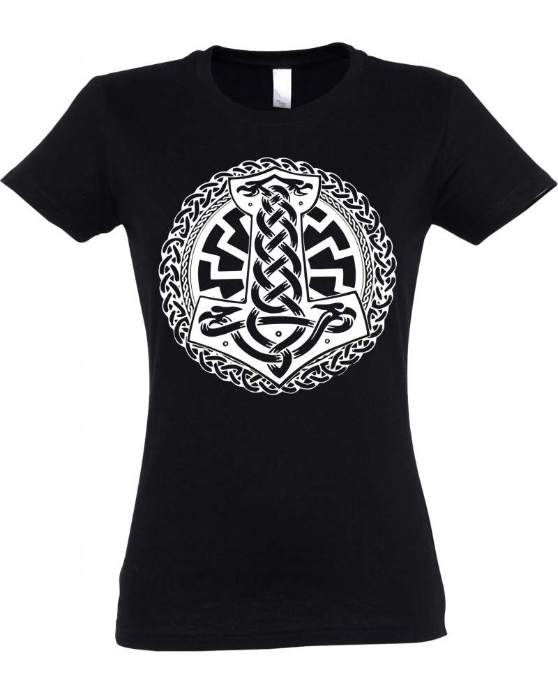 Damen T-Shirt (Schwarze Sonne, Thorhammer)