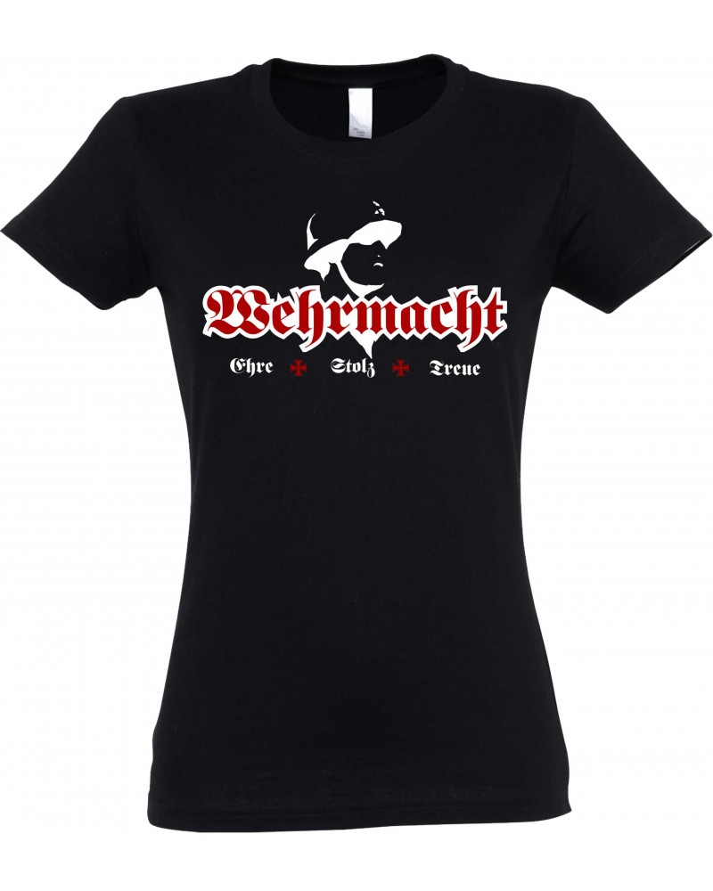 Damen T-Shirt (Wehrmacht, ehre stolz treue)