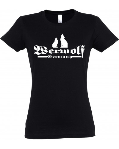 Damen T-Shirt (Werwolf Germany mit Wolf)