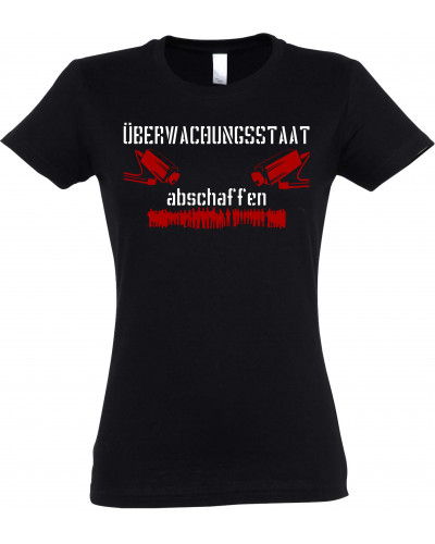 Damen T-Shirt (Überwachungsstaat abschaffen)