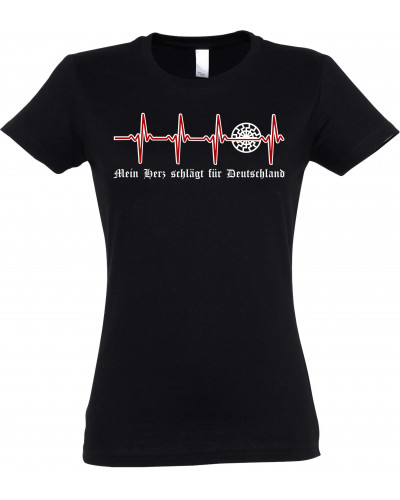 Damen T-Shirt (Mein Herz schlägt für Deutschland)