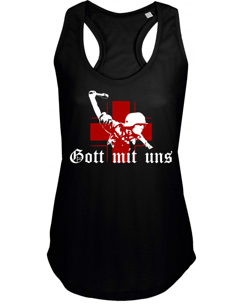 Damen Top "Jörd" (Gott mit uns, Soldat)