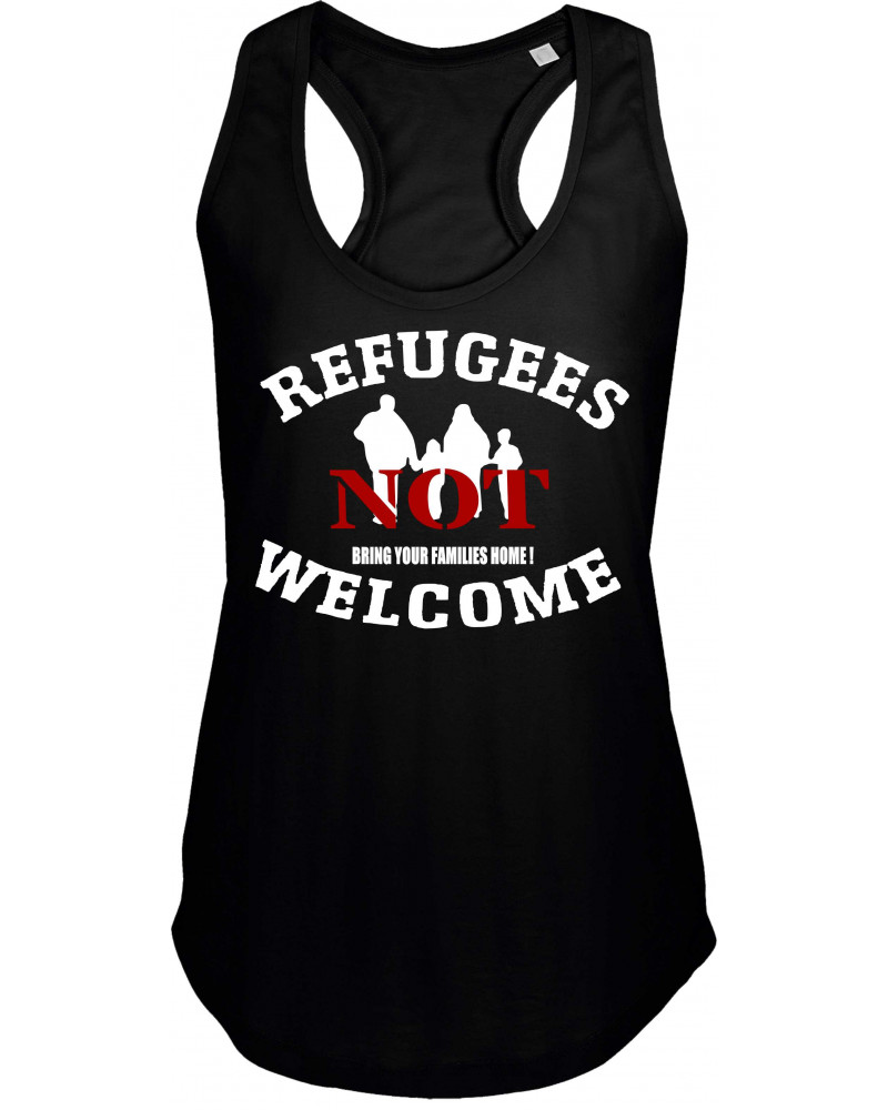 Damen Top "Jörd" (Refugees not welcome)