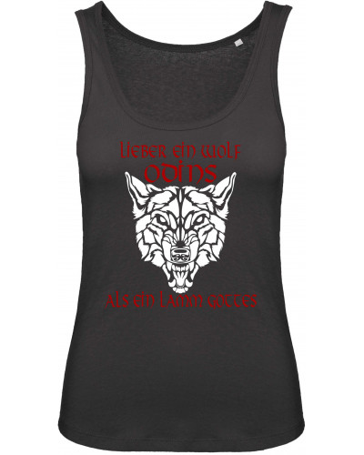 Damen Top (Lieber ein Wolf Odins als ein Lamm Gottes)
