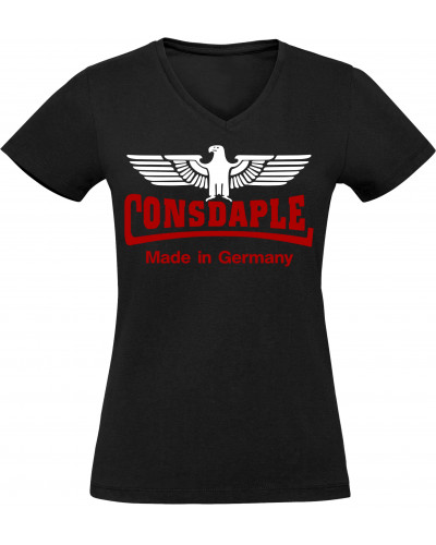 Damen V-Ausschnitt T-Shirt (Consdaple, Adler made in Germany)