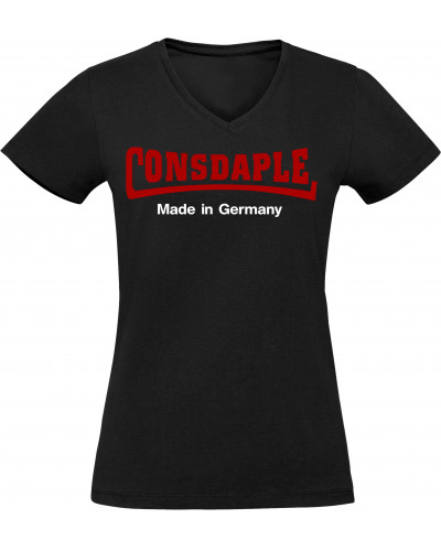 Damen V-Ausschnitt T-Shirt (Consdaple, made in Germany)