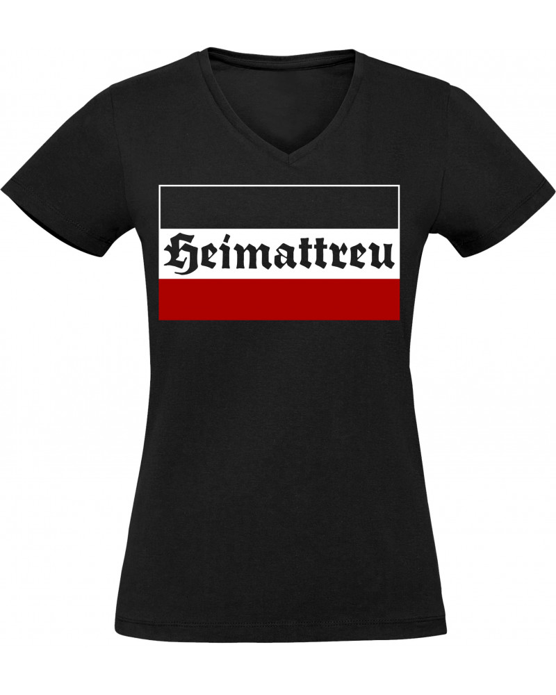 Damen V-Ausschnitt T-Shirt (Heimattreu)