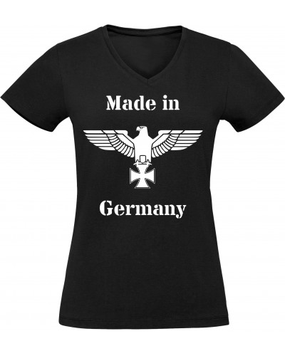 Damen V-Ausschnitt T-Shirt (Made in Germany)