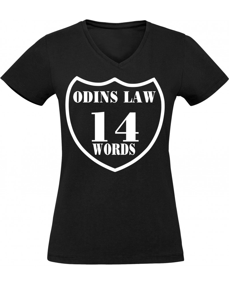 Damen V-Ausschnitt T-Shirt (Odins law)