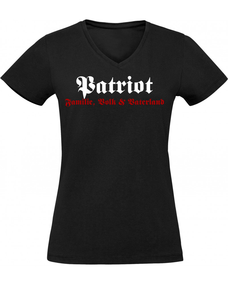 Damen V-Ausschnitt T-Shirt (Patriot)