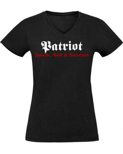 Damen V-Ausschnitt T-Shirt (Patriot)