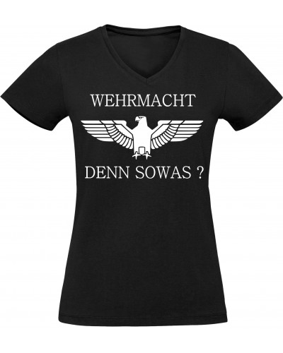 Damen V-Ausschnitt T-Shirt (Wehrmacht denn sowas)