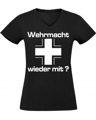 Damen V-Ausschnitt T-Shirt (Wehrmacht wieder mit)