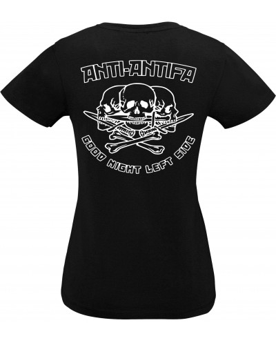 Damen V-Ausschnitt T-Shirt (Anti-Antifa)