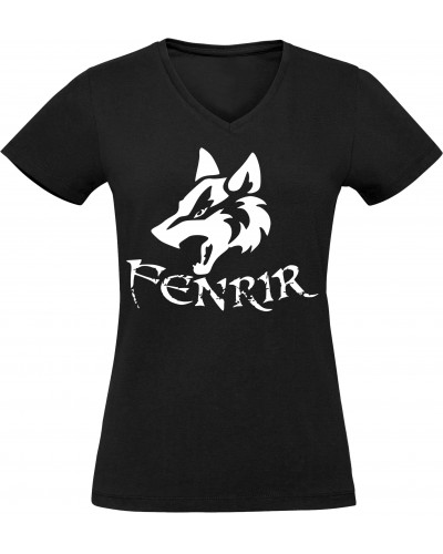 Damen V-Ausschnitt T-Shirt (Fenrir)