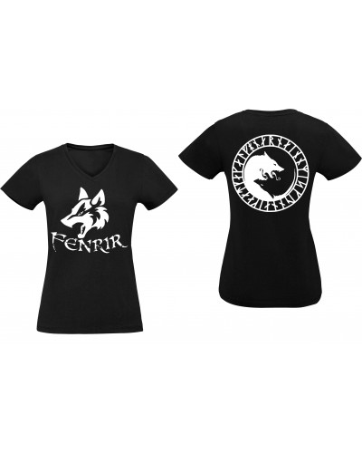 Damen V-Ausschnitt T-Shirt (Fenrir)