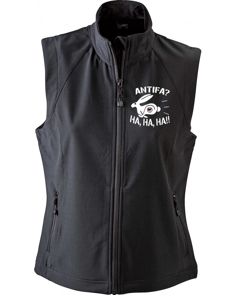 Bestickte Damen Weste (Antifa, ha ha ha)
