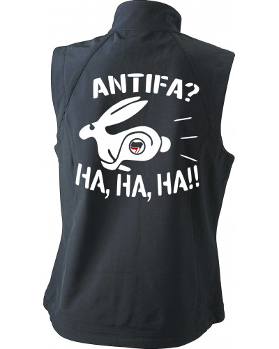 Bestickte Damen Weste (Antifa, ha ha ha)