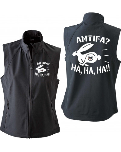 Bestickte Damen Weste (Antifa, ha ha ha)