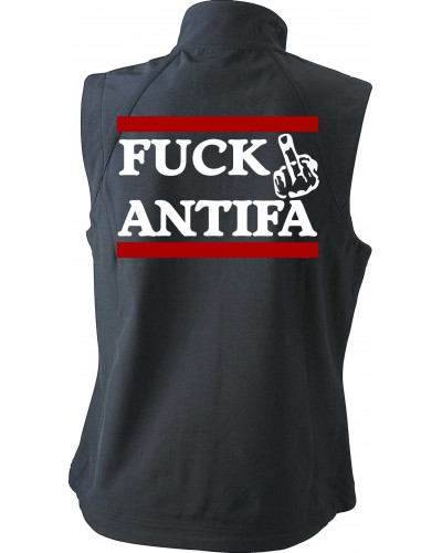 Bestickte Damen Weste (Fuck Antifa)