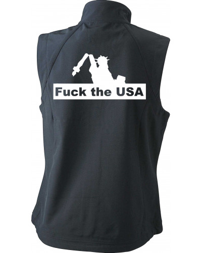 Bestickte Damen Weste (Fuck the USA)