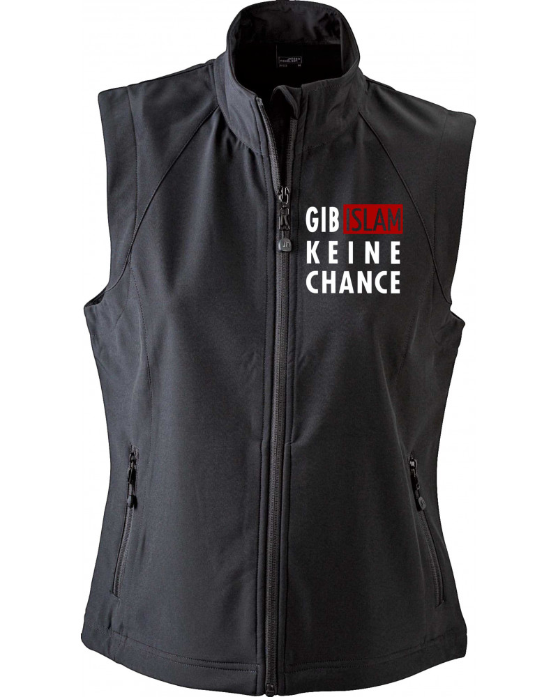 Bestickte Damen Weste (Gib Islam keine Chance)