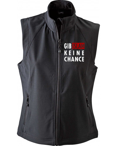 Bestickte Damen Weste (Gib Islam keine Chance)