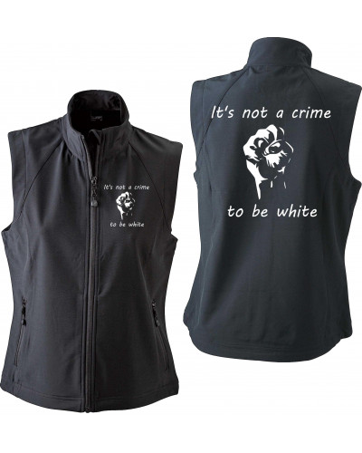 Bestickte Damen Weste (Its not a crime to be white)