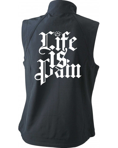 Bestickte Damen Weste (Life is Pain)