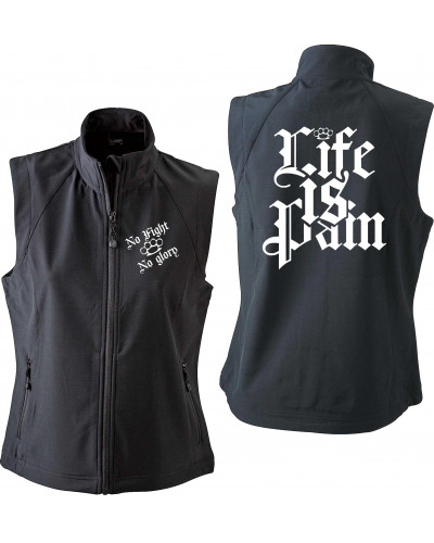 Bestickte Damen Weste (Life is Pain)