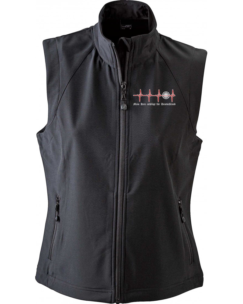Bestickte Damen Weste (Mein Herz schlägt für Deutschland)