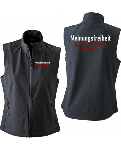 Bestickte Damen Weste (Meinungsfreiheit)