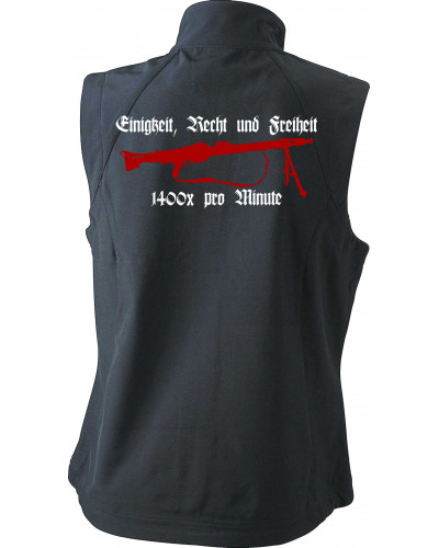 Bestickte Damen Weste (Mg42 Einigkeit, Recht und Freiheit)