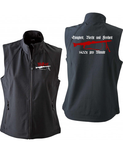 Bestickte Damen Weste (Mg42 Einigkeit, Recht und Freiheit)