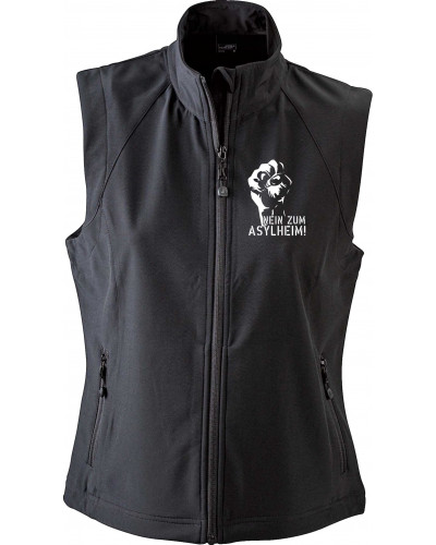 Bestickte Damen Weste (Nein zum Asylheim)