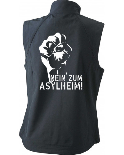 Bestickte Damen Weste (Nein zum Asylheim)