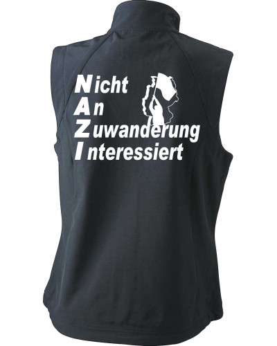 Bestickte Damen Weste (Nicht an Zuwanderung interessiert, Fahne)