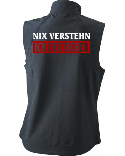 Bestickte Damen Weste (Nix verstehen, ich deutscher)