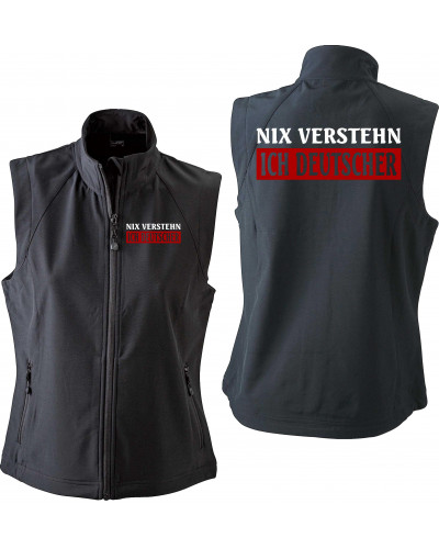 Bestickte Damen Weste (Nix verstehen, ich deutscher)