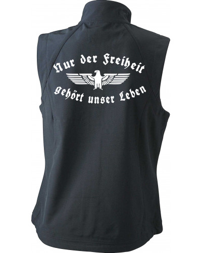 Bestickte Damen Weste (Nur der Freiheit gehört unser Leben)
