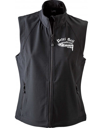 Bestickte Damen Weste (Petri Heil)