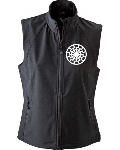 Bestickte Damen Weste (Schwarze Sonne)