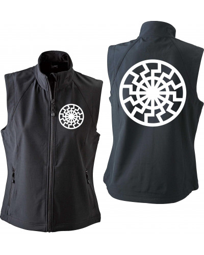 Bestickte Damen Weste (Schwarze Sonne)