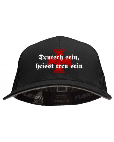 Besticktes Flexfit Basecap "Hödur" (Deutsch sein, heißt treu sein)