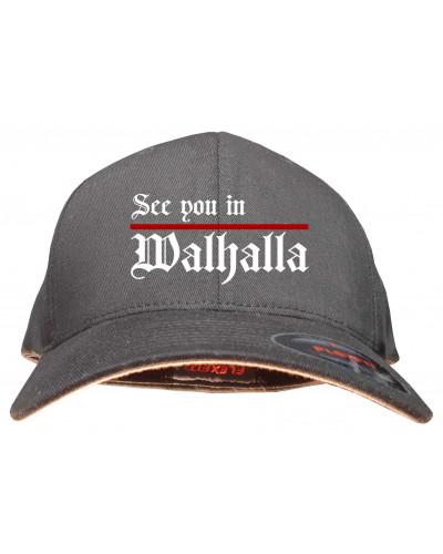 Besticktes Flexfit Basecap "Thor" (See you in Walhalla, Strich)