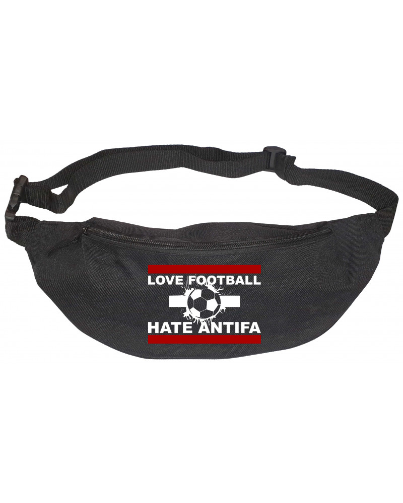 V2 Bestickte Gürteltasche (Love Football hate Antifa)